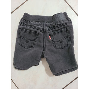LEVI'S Boys Size 24M Knit Denim Shorts Washed Black